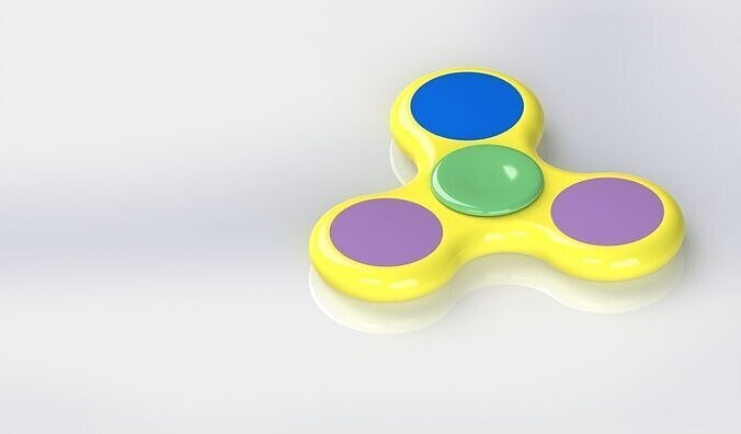 Fidget Spinner Free low-poly 3D model