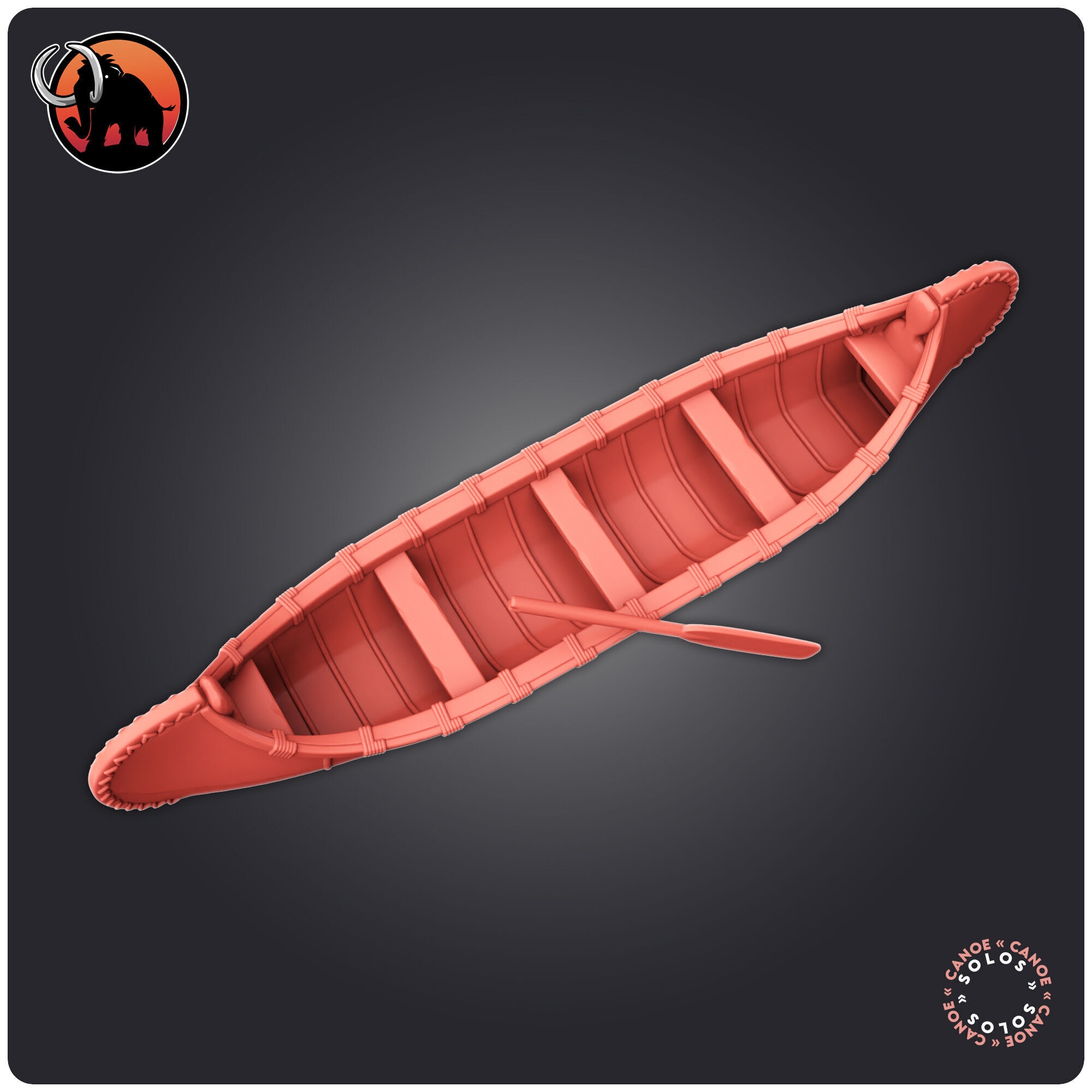 Canoe 3D print model_4