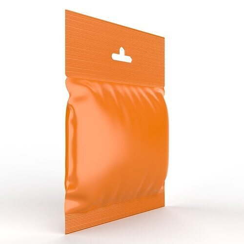Resealable Hanging Snack Bag Mockup Texture 2