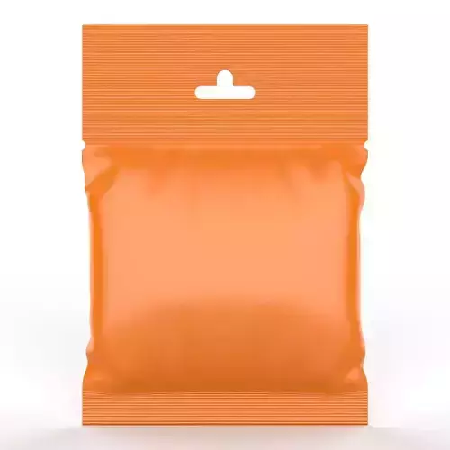 Resealable Hanging Snack Bag Mockup Texture