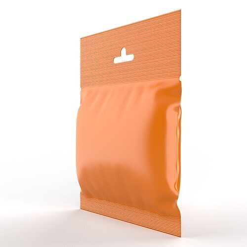 Resealable Hanging Snack Bag Mockup Texture 3
