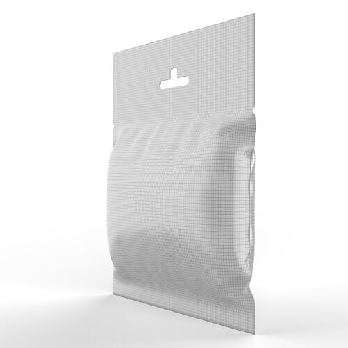 Resealable Hanging Snack Bag Mockup Texture 6