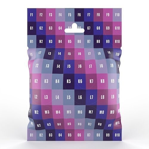 Resealable Hanging Snack Bag Mockup Texture 7