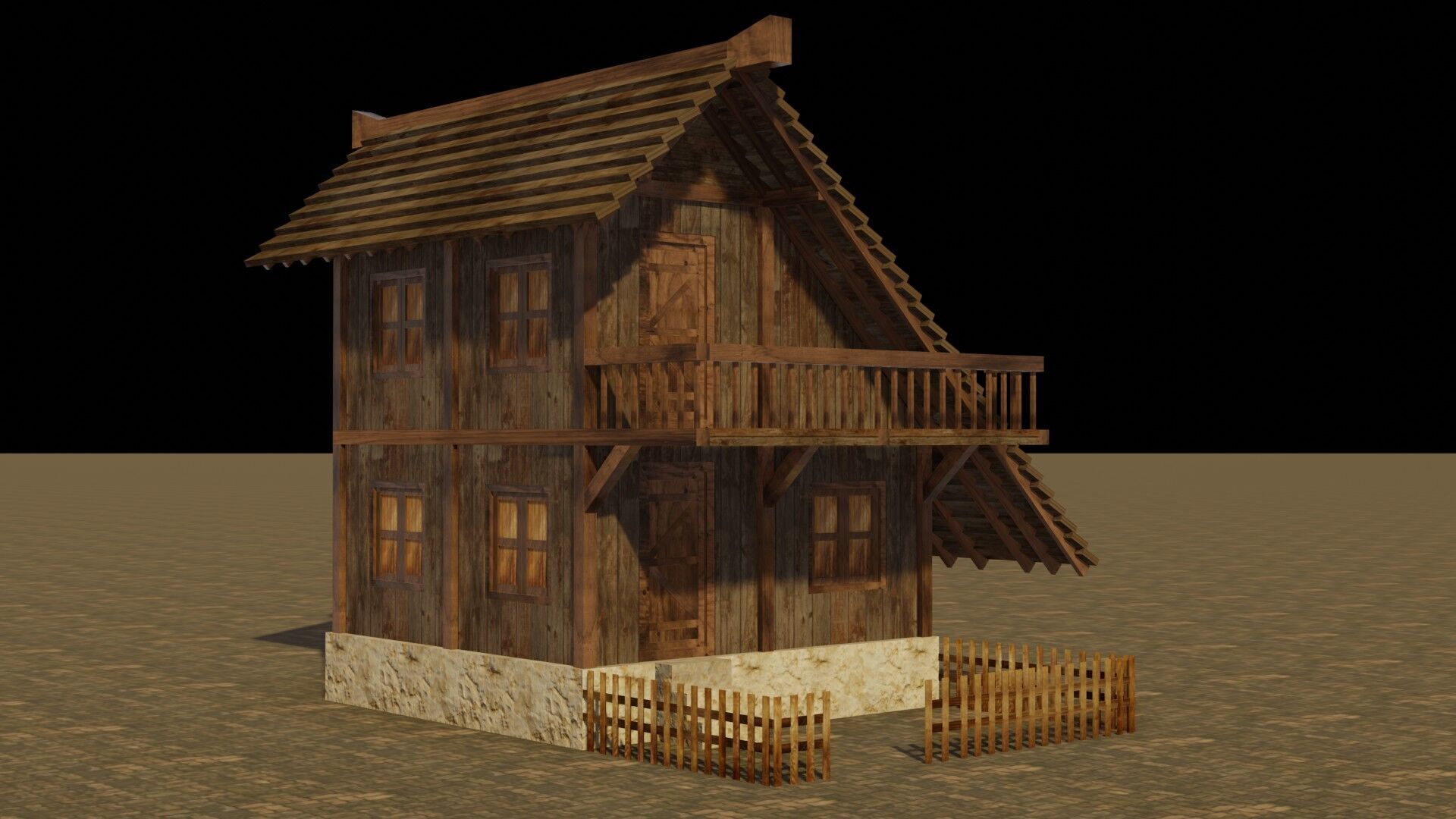 3D model Realistic Low Poly Medieval House Pack for 3D Visualizations ...