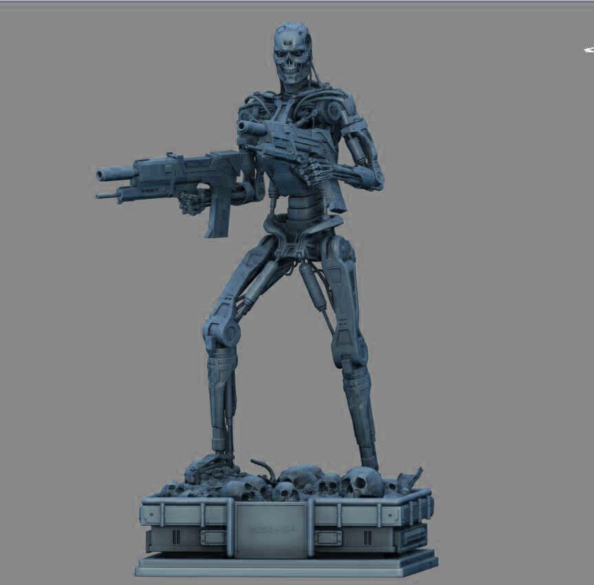 Terminator T-800 Endoskeleton High Detal 3D print model_16