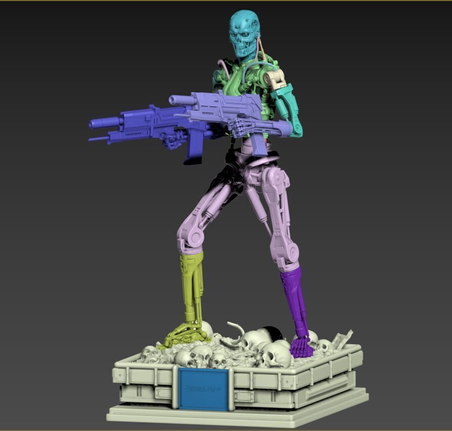 Terminator T-800 Endoskeleton High Detal 3D print model_34