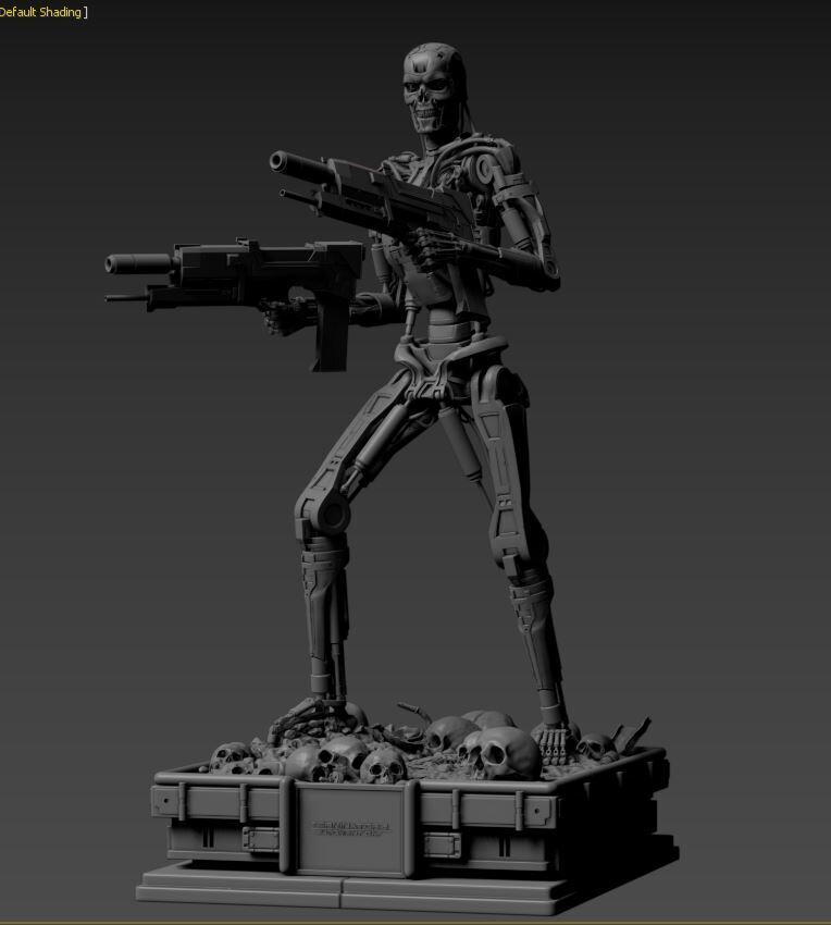 Terminator T-800 Endoskeleton High Detal 3D print model_2