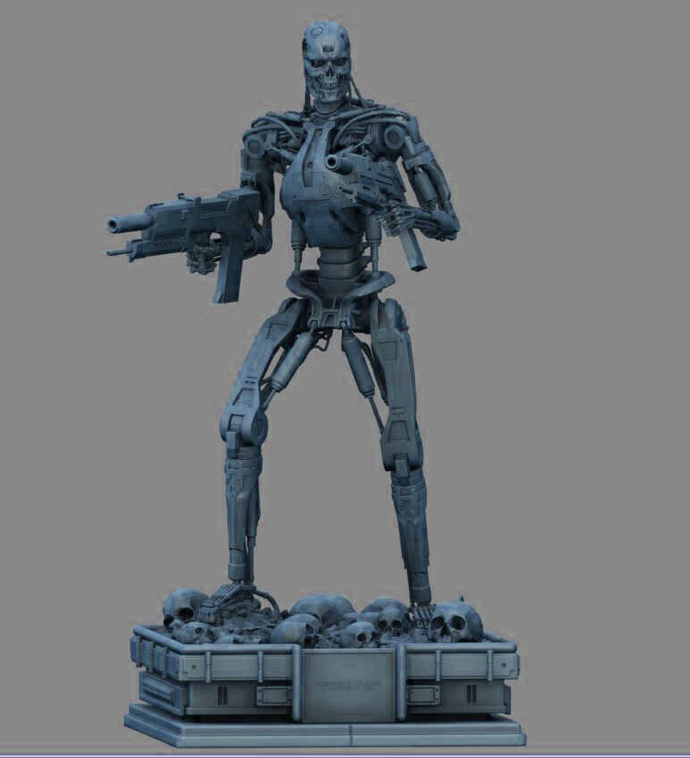 Terminator T-800 Endoskeleton High Detal 3D print model_31