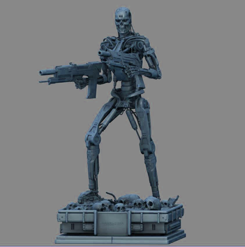 Terminator T-800 Endoskeleton High Detal 3D print model_7