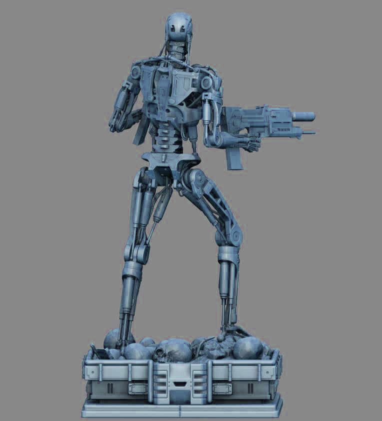 Terminator T-800 Endoskeleton High Detal 3D print model_27