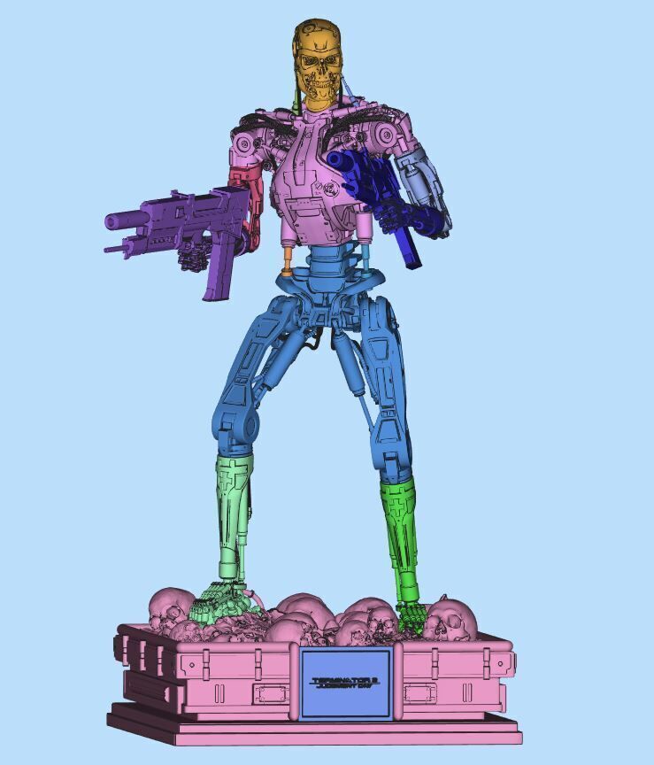 Terminator T-800 Endoskeleton High Detal 3D print model_9