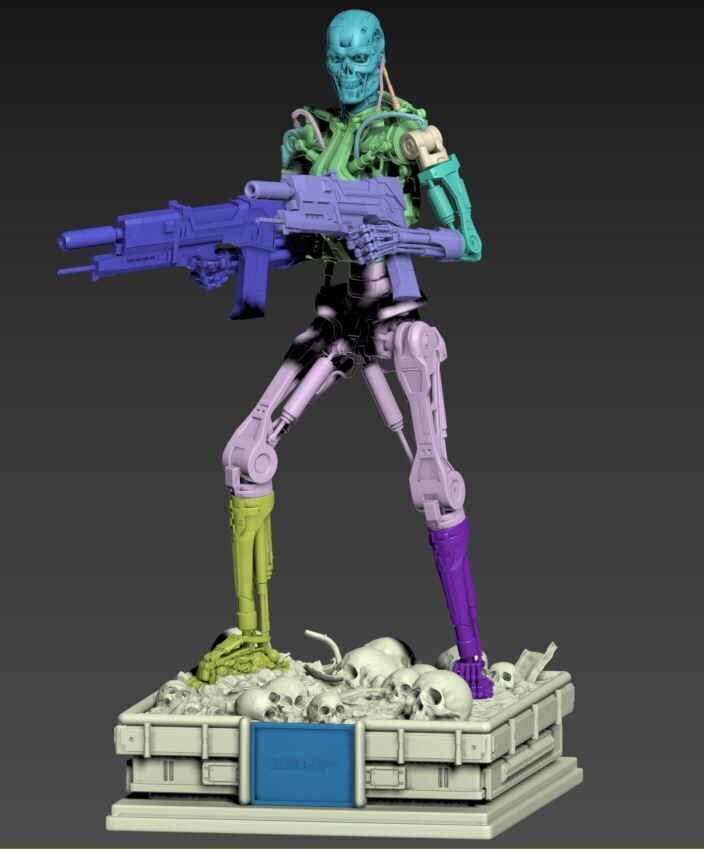 Terminator T-800 Endoskeleton High Detal 3D print model_49