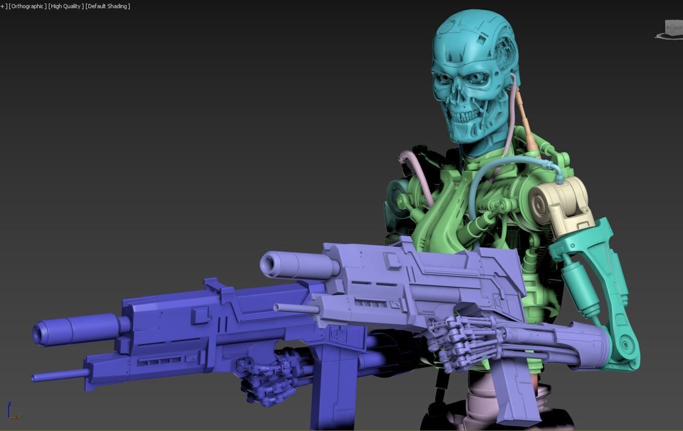 Terminator T-800 Endoskeleton High Detal 3D print model_37