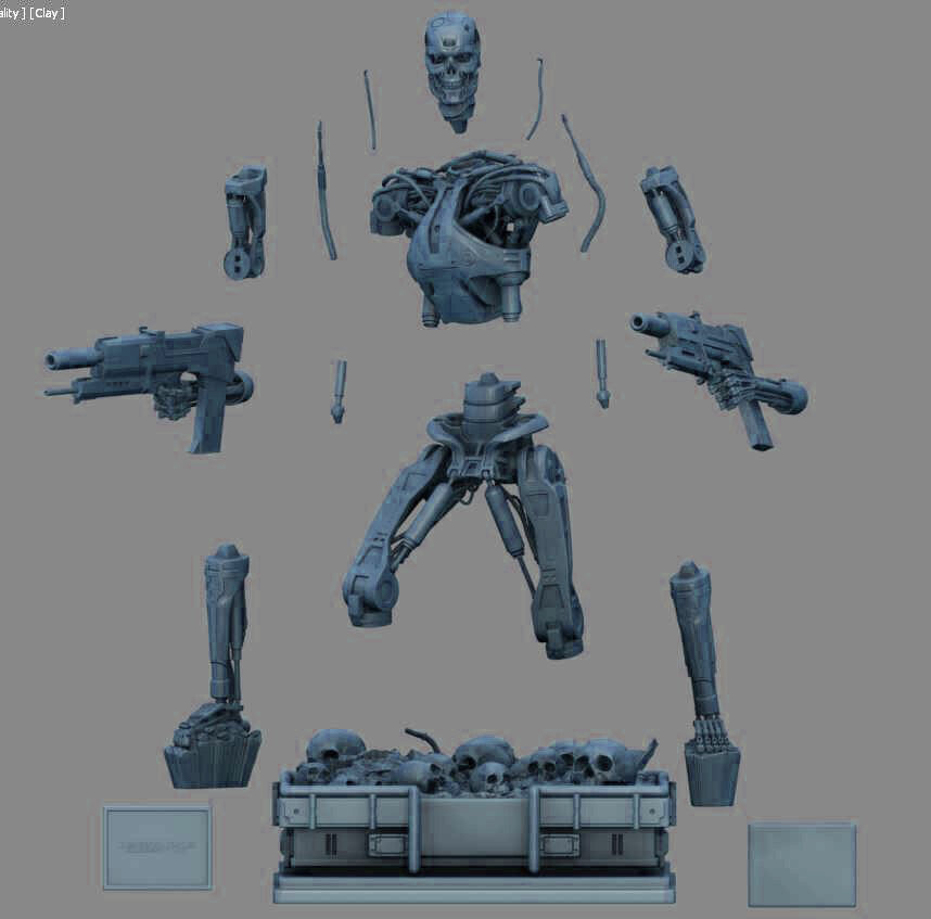 Terminator T-800 Endoskeleton High Detal 3D print model_8
