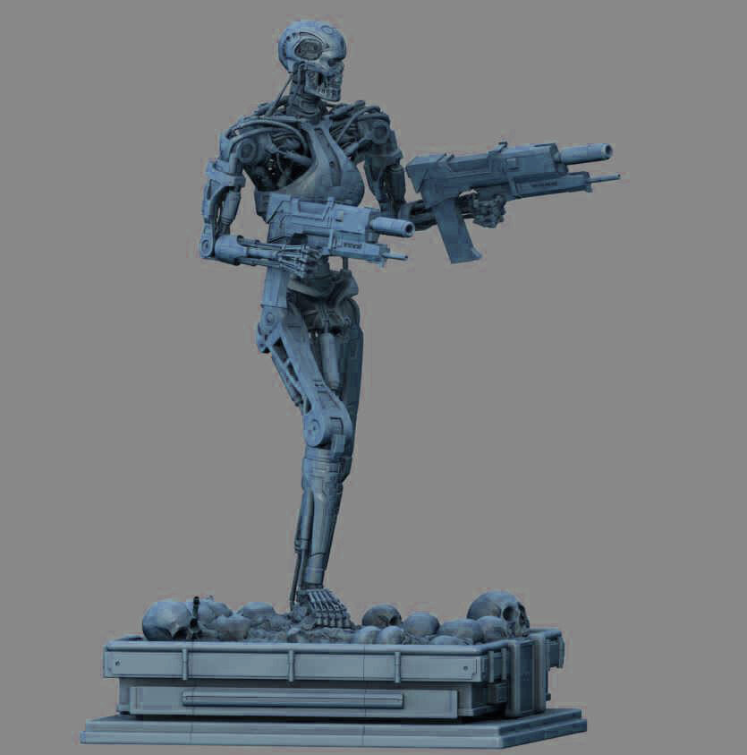 Terminator T-800 Endoskeleton High Detal 3D print model_29