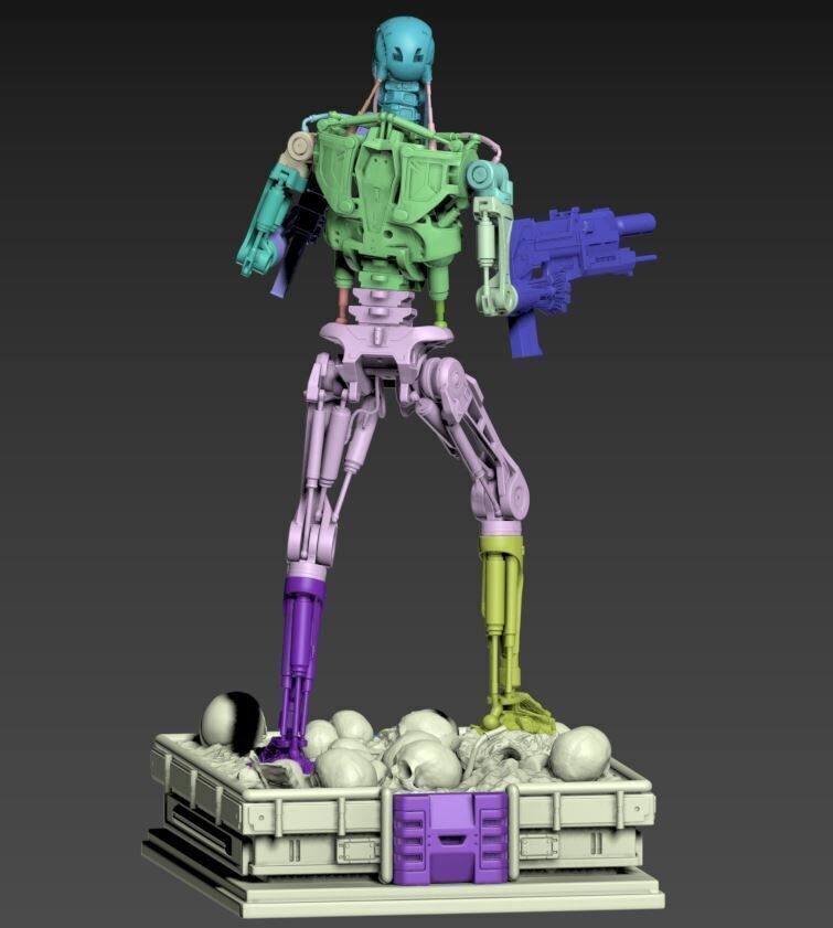 Terminator T-800 Endoskeleton High Detal 3D print model_32