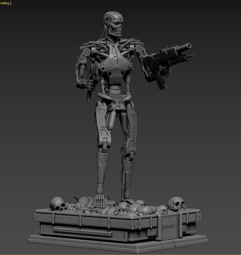 Terminator T-800 Endoskeleton High Detal 3D print model_3
