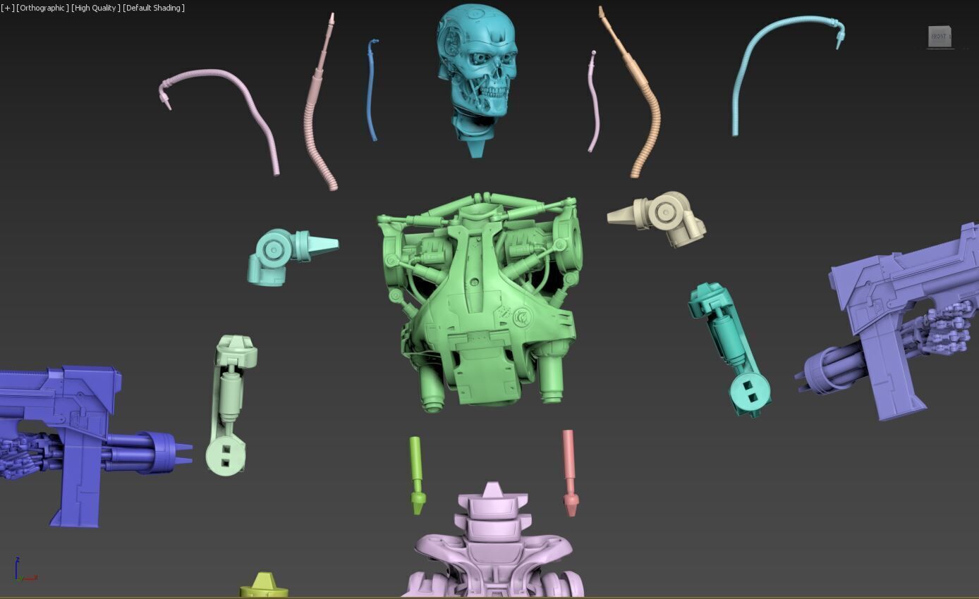 Terminator T-800 Endoskeleton High Detal 3D print model_53