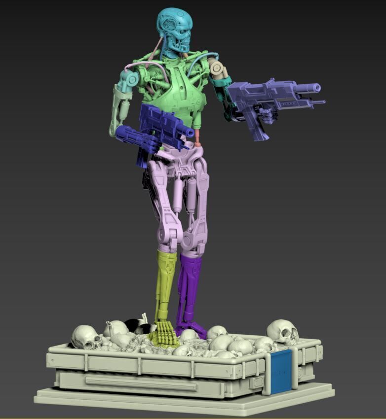 Terminator T-800 Endoskeleton High Detal 3D print model_33
