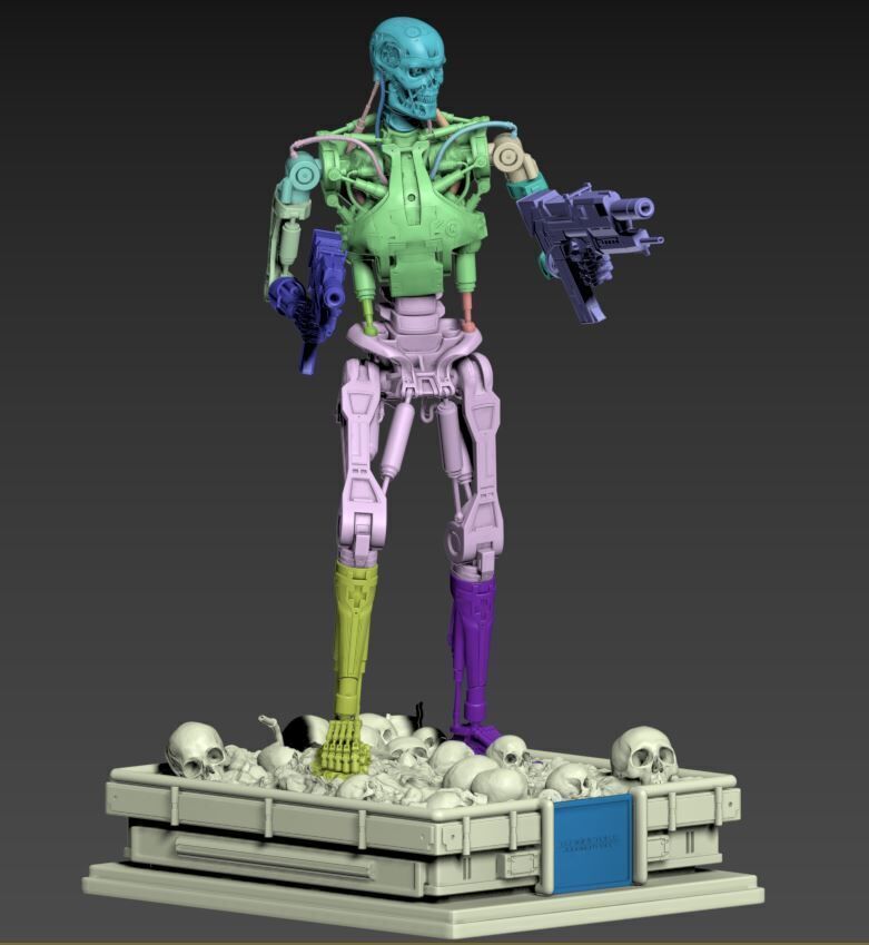 Terminator T-800 Endoskeleton High Detal 3D print model_39