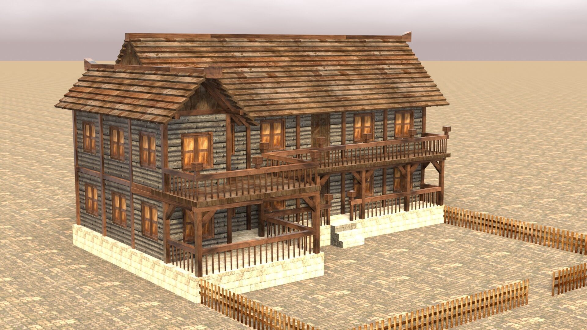Low Poly Medieval Village House Pack for Game Developers Low-poly 3D model_14