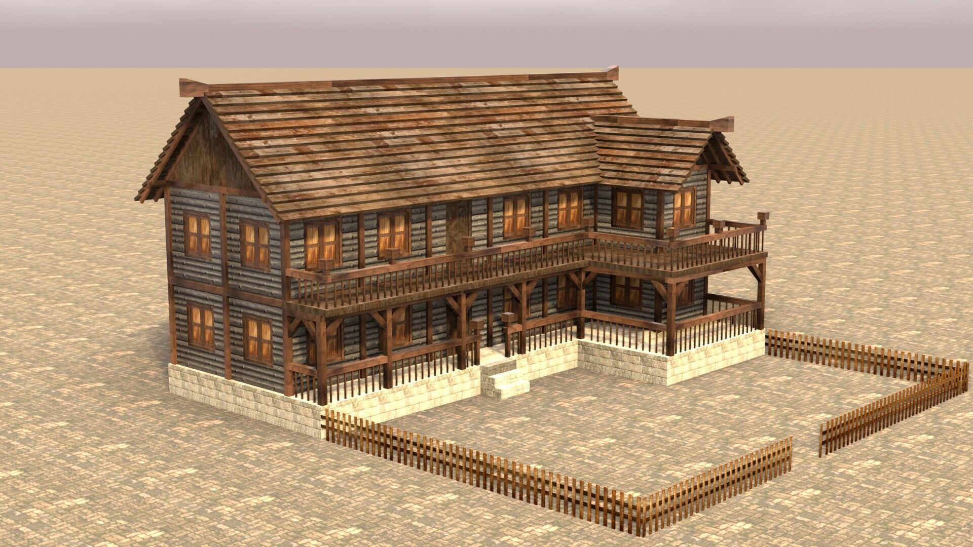 Low Poly Medieval Village House Pack for Game Developers Low-poly 3D model_6