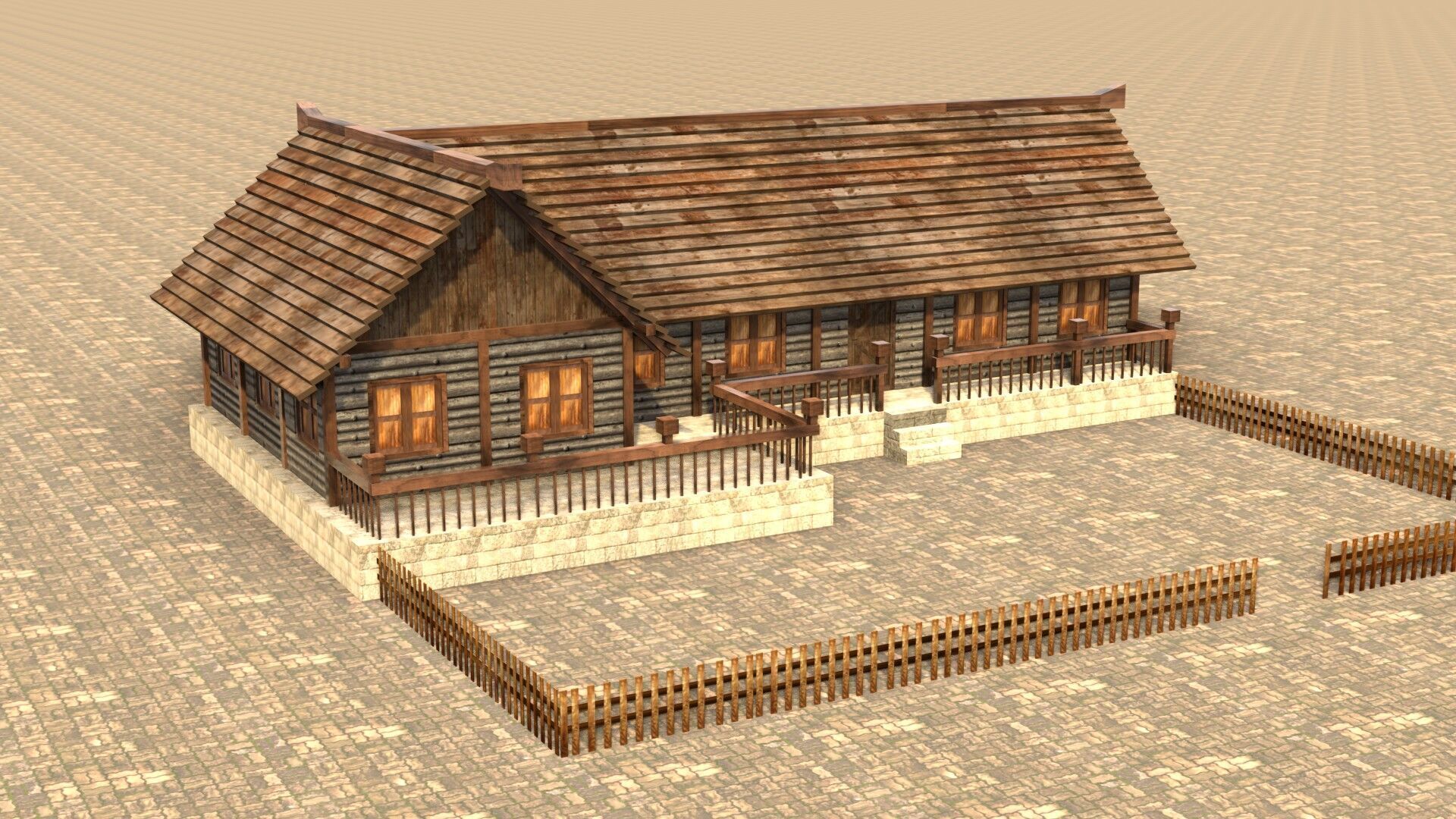 Low Poly Medieval Village House Pack for Game Developers Low-poly 3D model_12