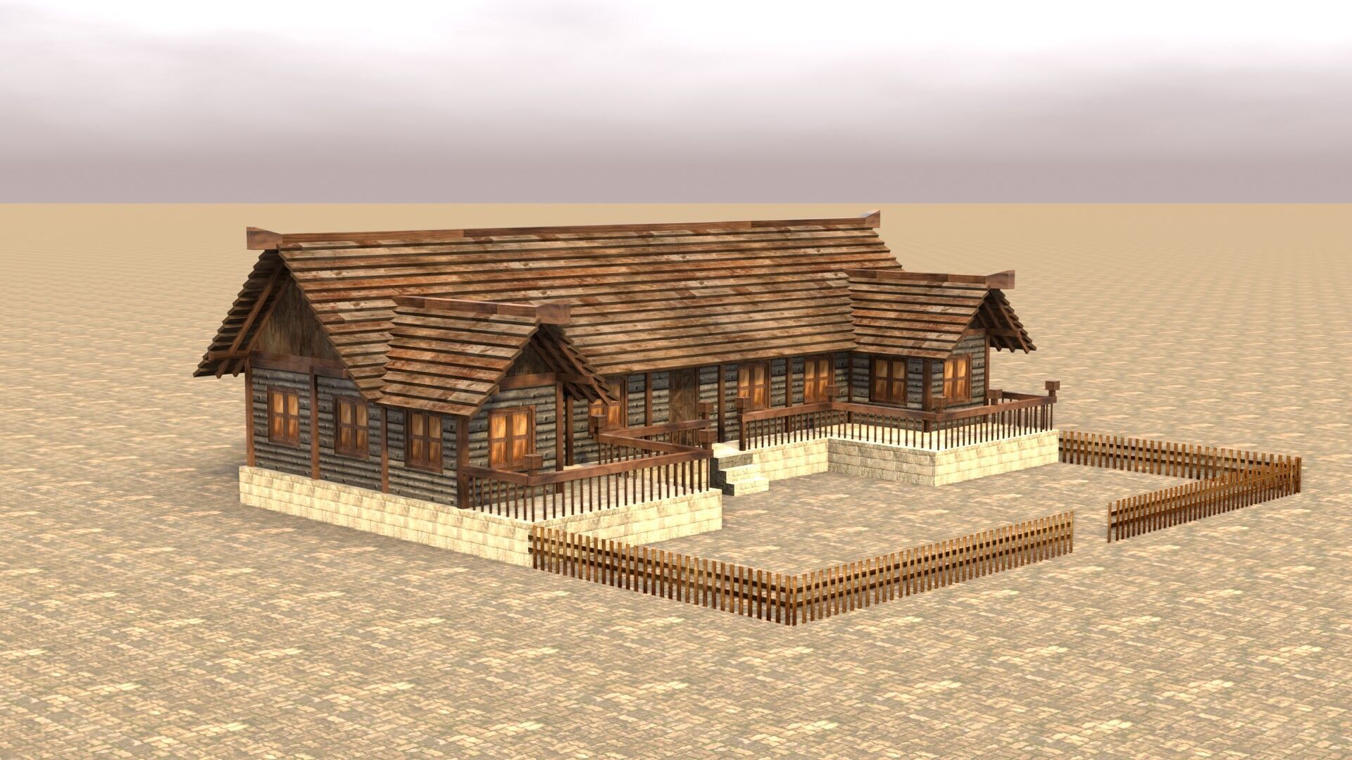 Low Poly Medieval Village House Pack for Game Developers Low-poly 3D model_10
