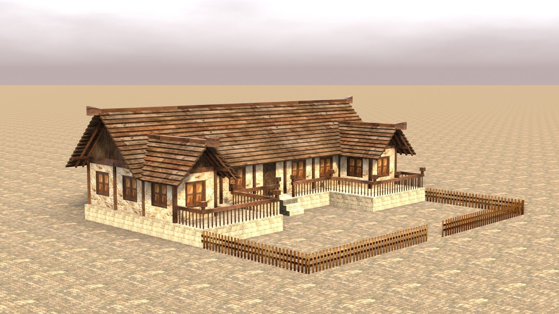 Fantasy Low Poly Medieval House Pack for RPG Environments Low-poly 3D model_10