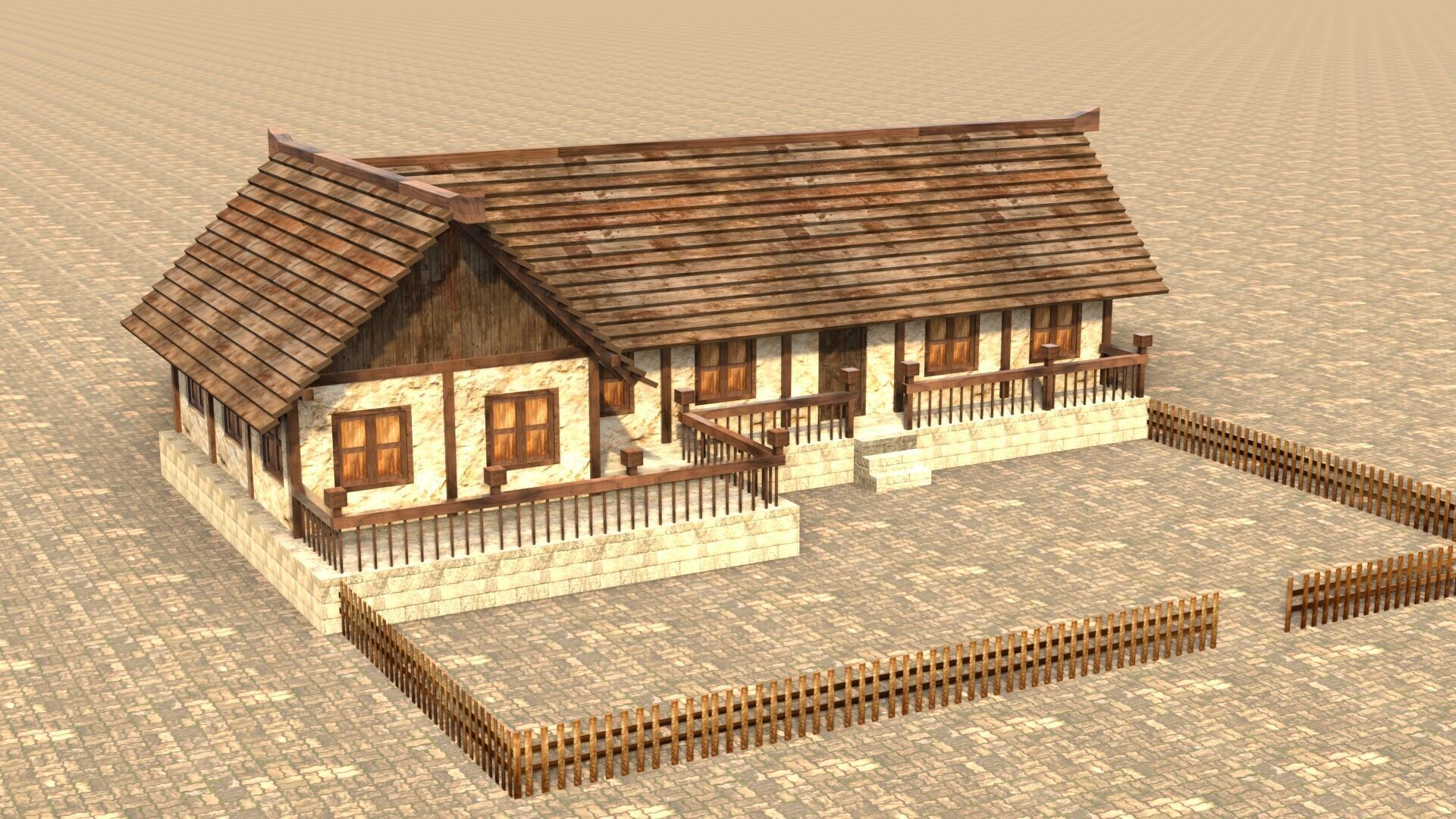 Fantasy Low Poly Medieval House Pack for RPG Environments Low-poly 3D model_12