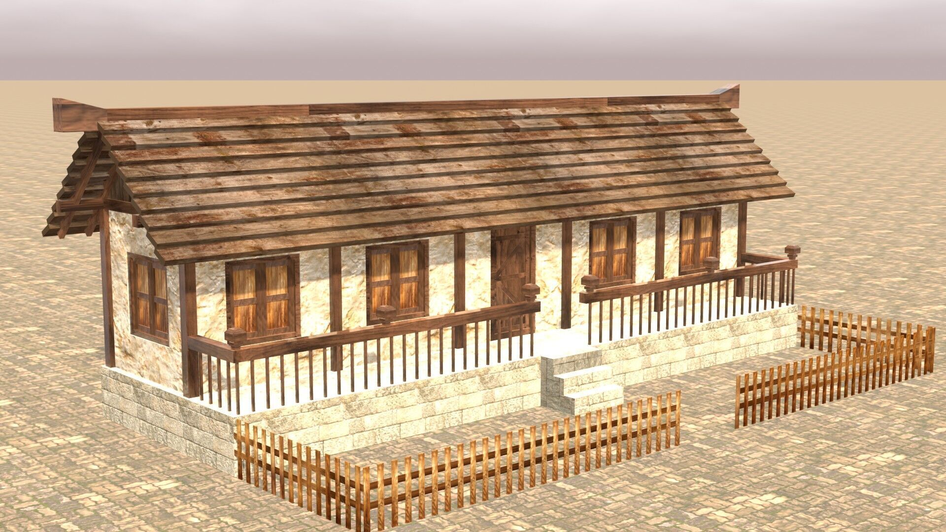 Fantasy Low Poly Medieval House Pack for RPG Environments Low-poly 3D model_4