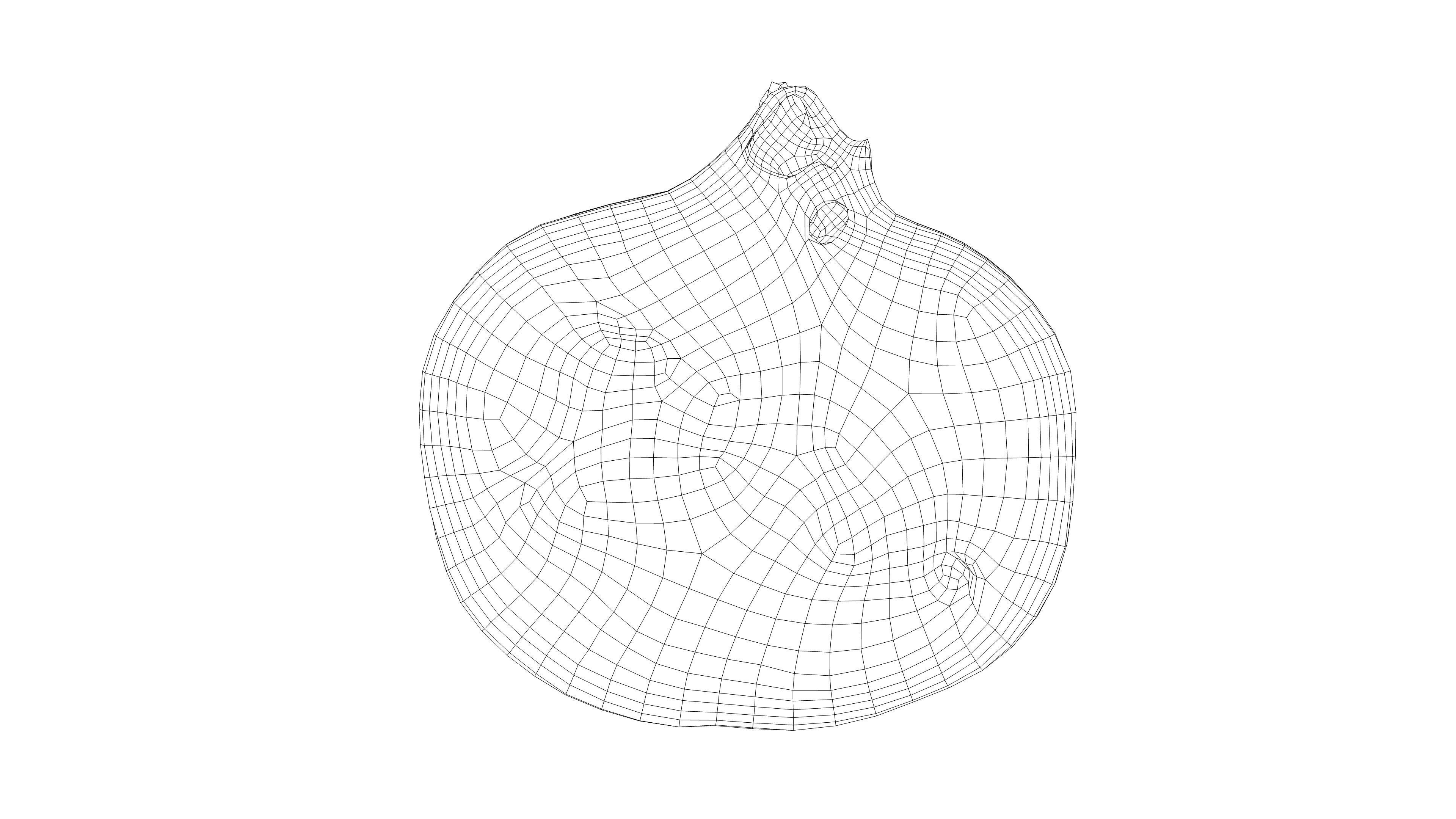 Photorealistic 3D scan of half a pomegranate Low-poly 3D model_19