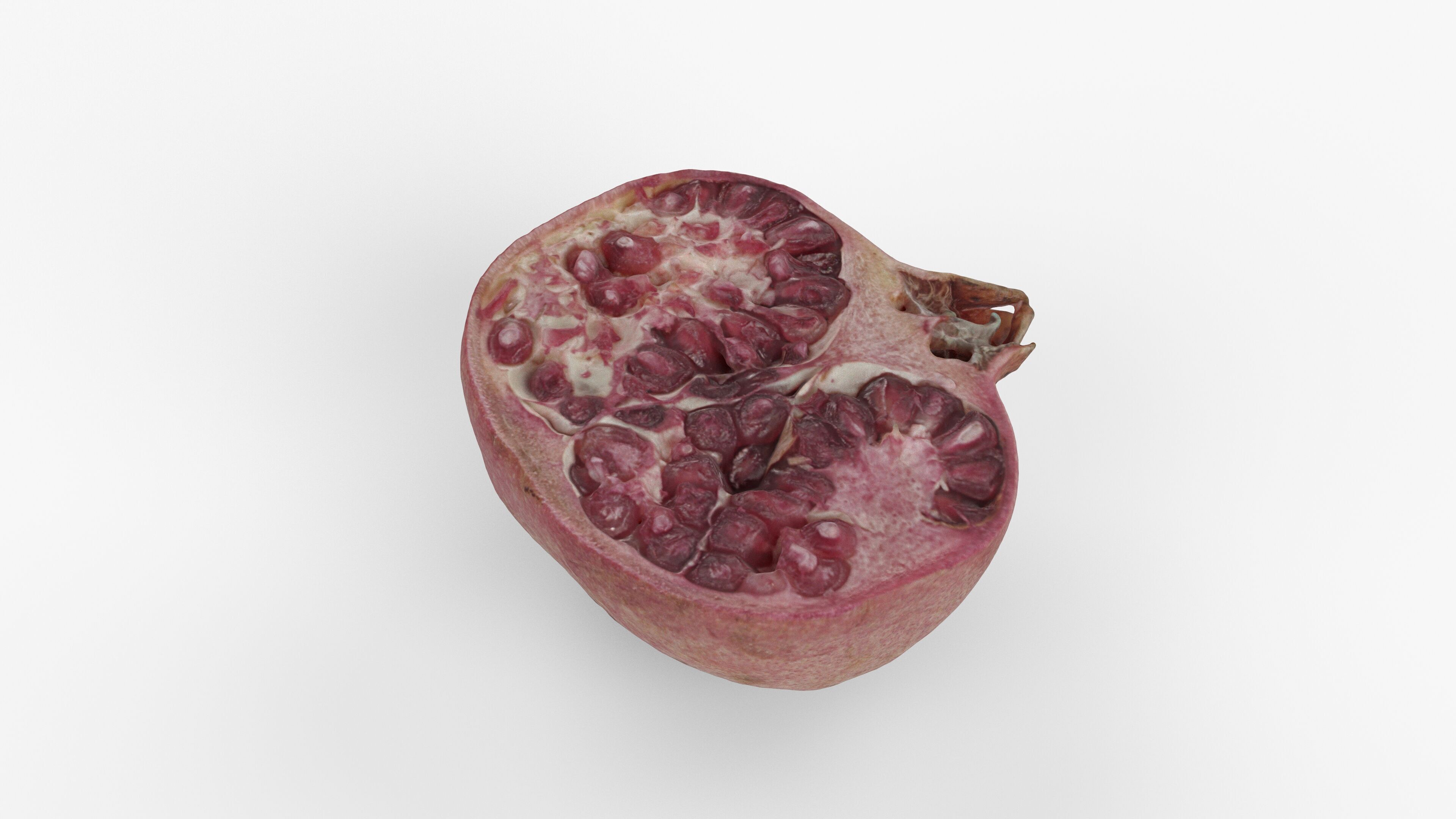 Photorealistic 3D scan of half a pomegranate Low-poly 3D model_3