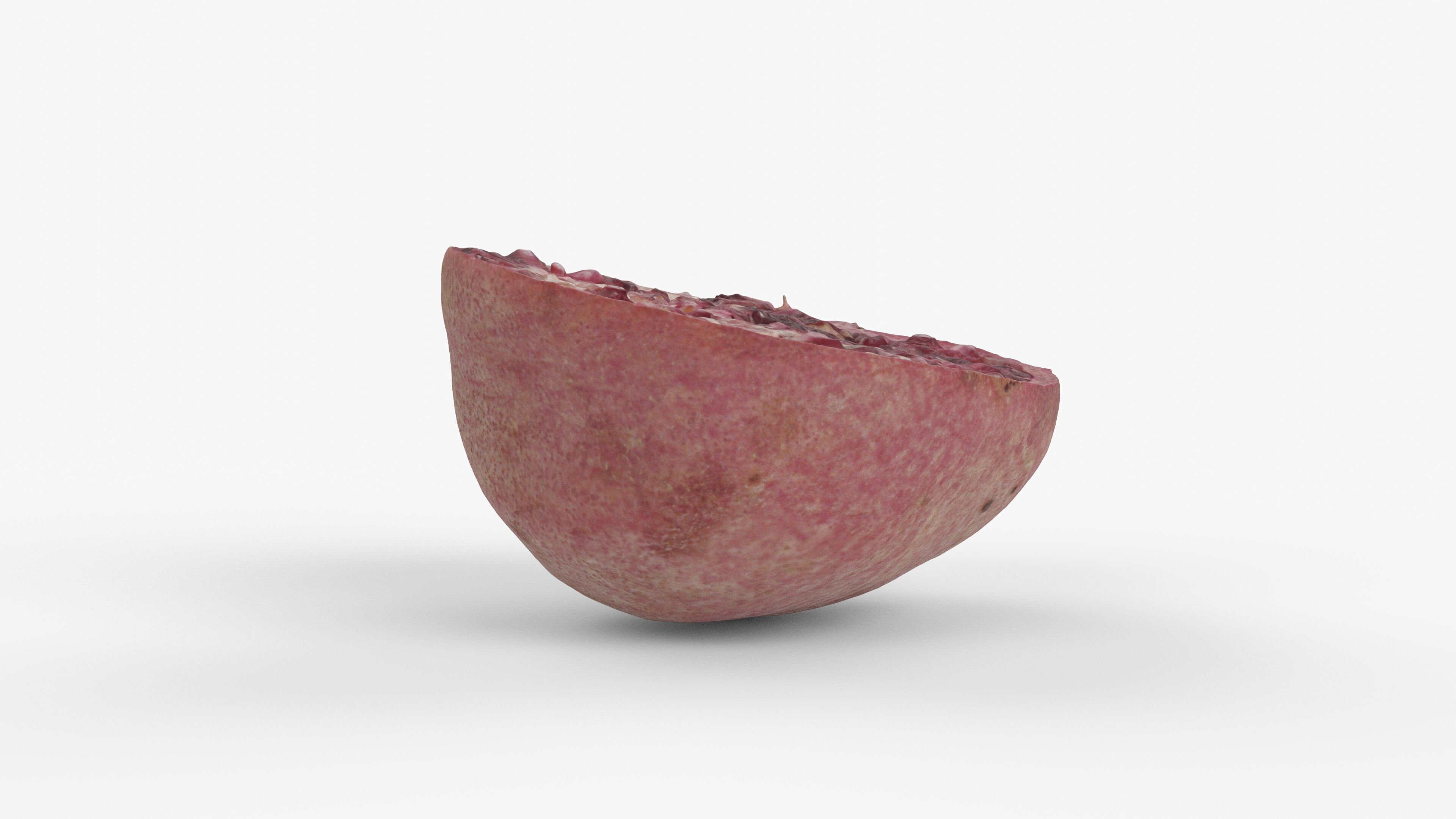 Photorealistic 3D scan of half a pomegranate Low-poly 3D model_5