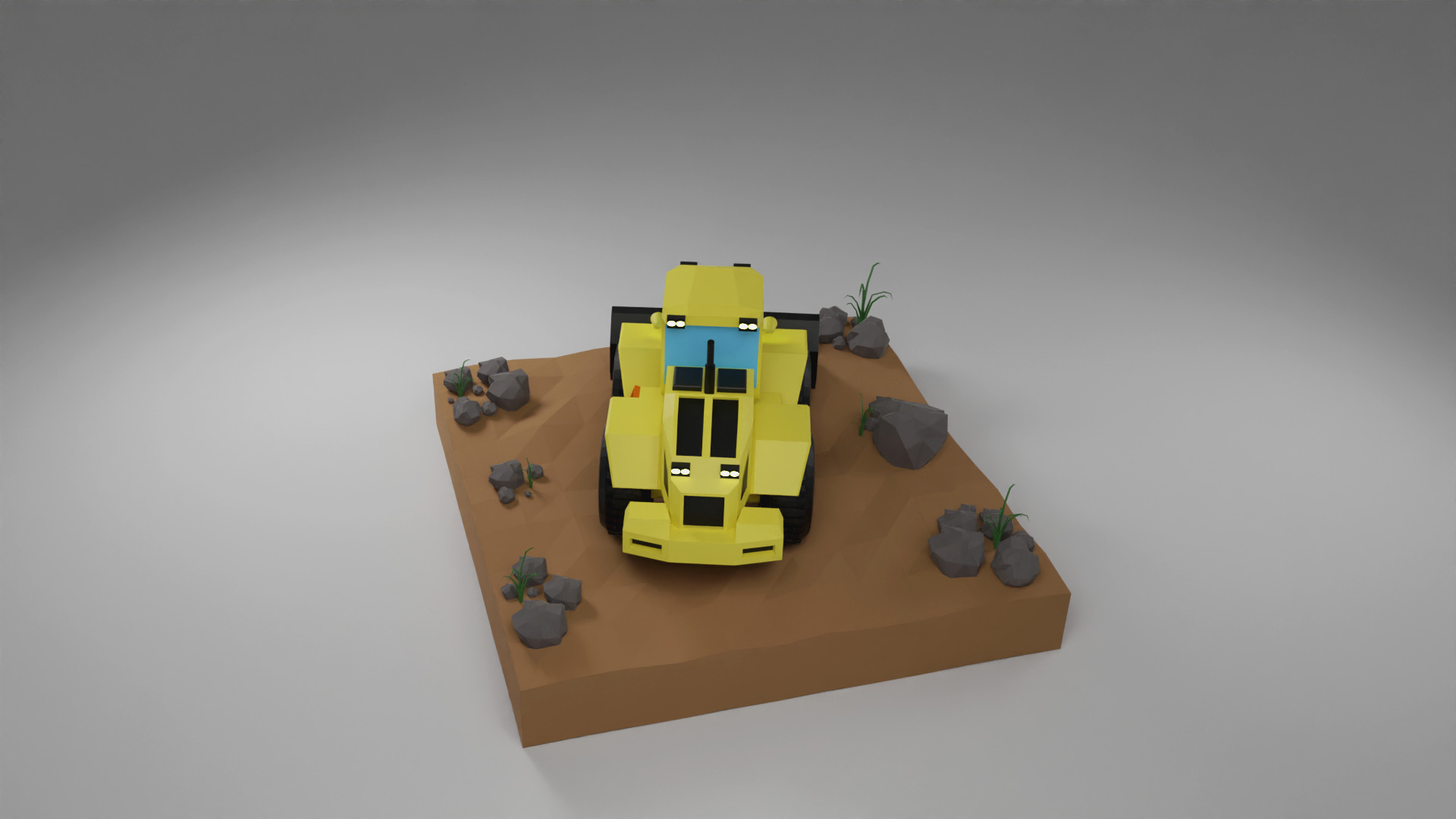 Loader Low Poly 3D Model  Low-poly 3D model_2