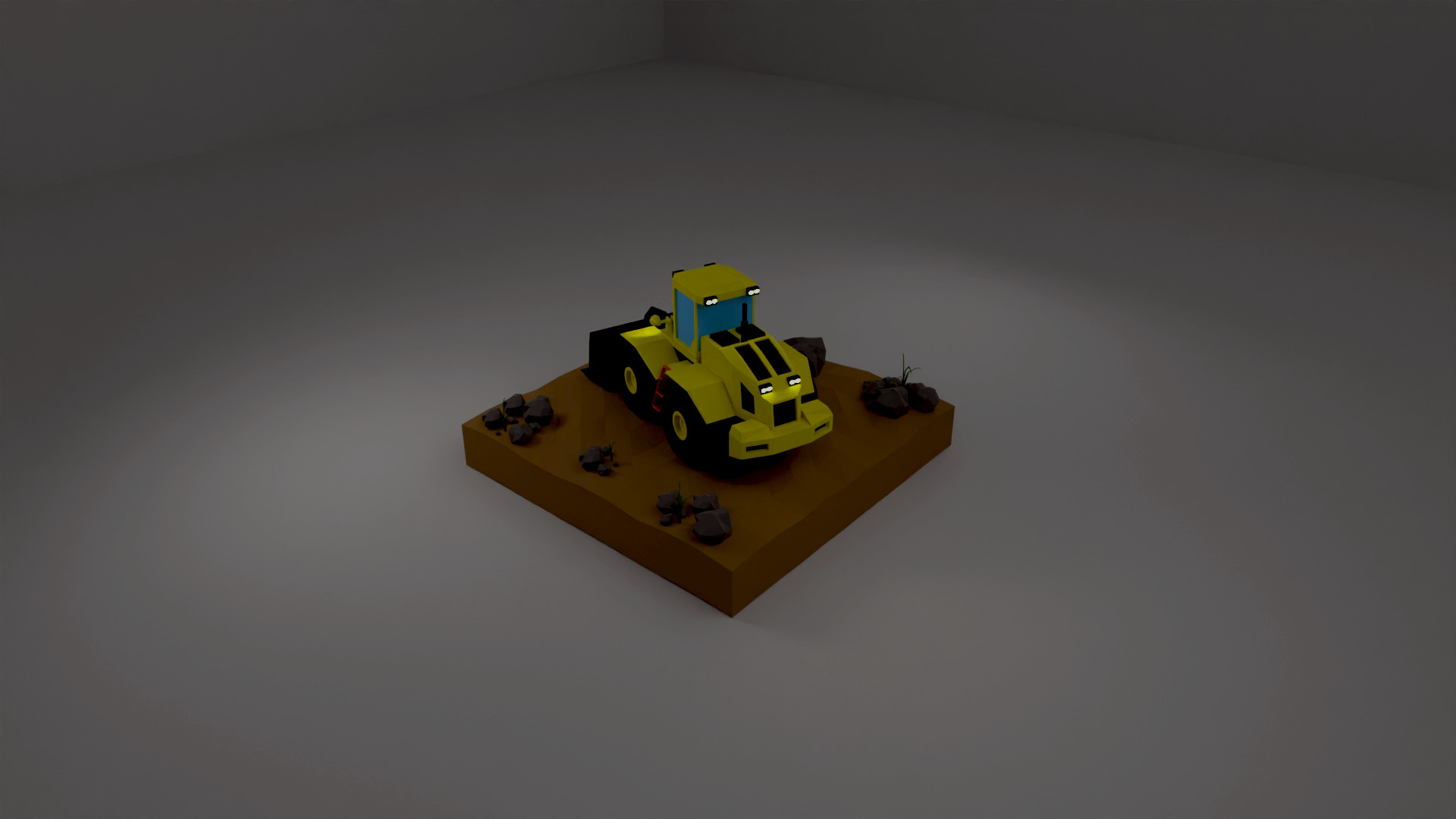 Loader Low Poly 3D Model  Low-poly 3D model_9
