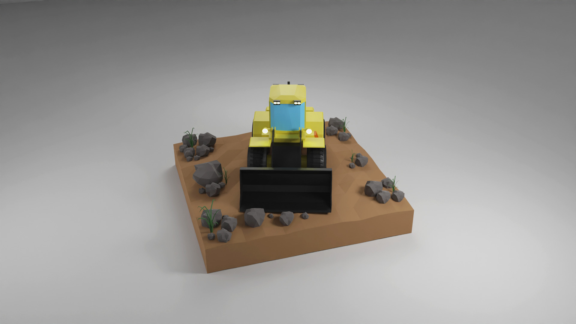 Loader Low Poly 3D Model  Low-poly 3D model_3