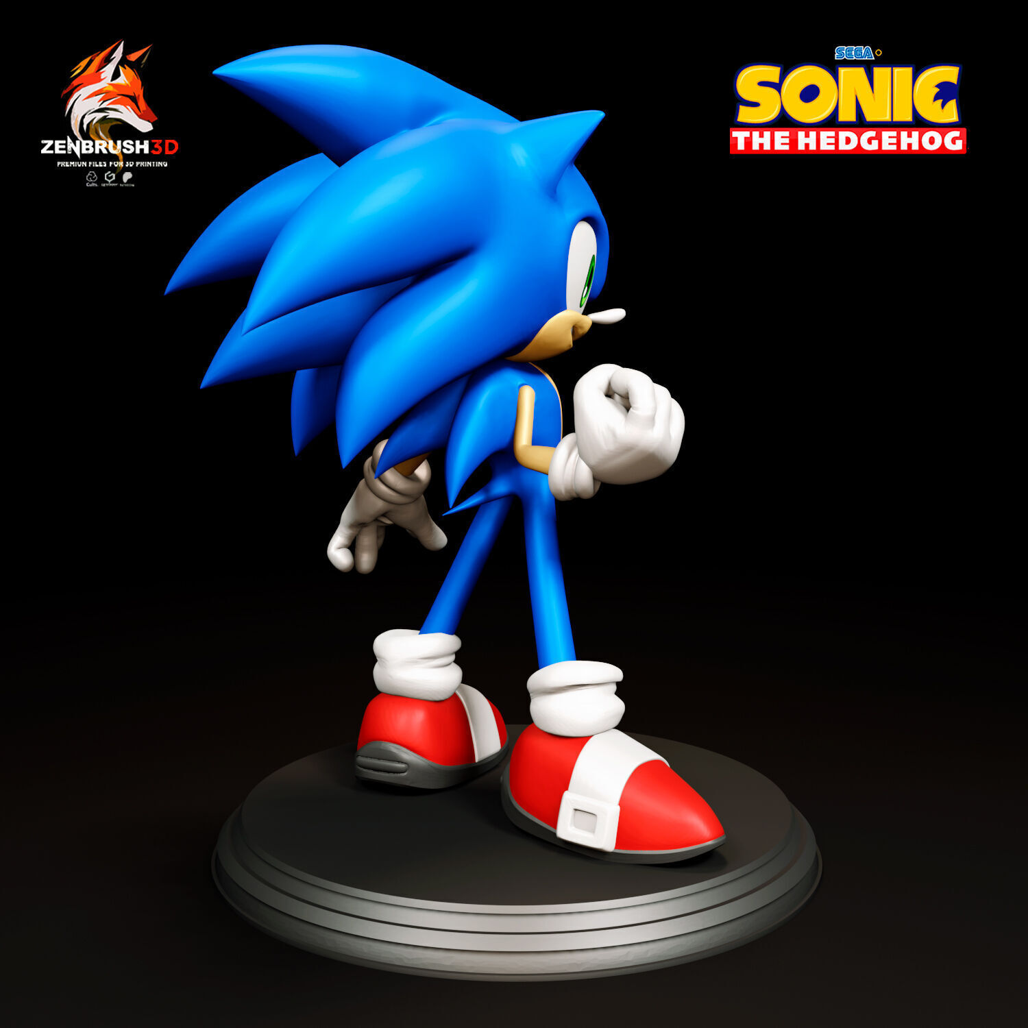 Sonic the Hedgehog 3D PRINTING 3D print model_2