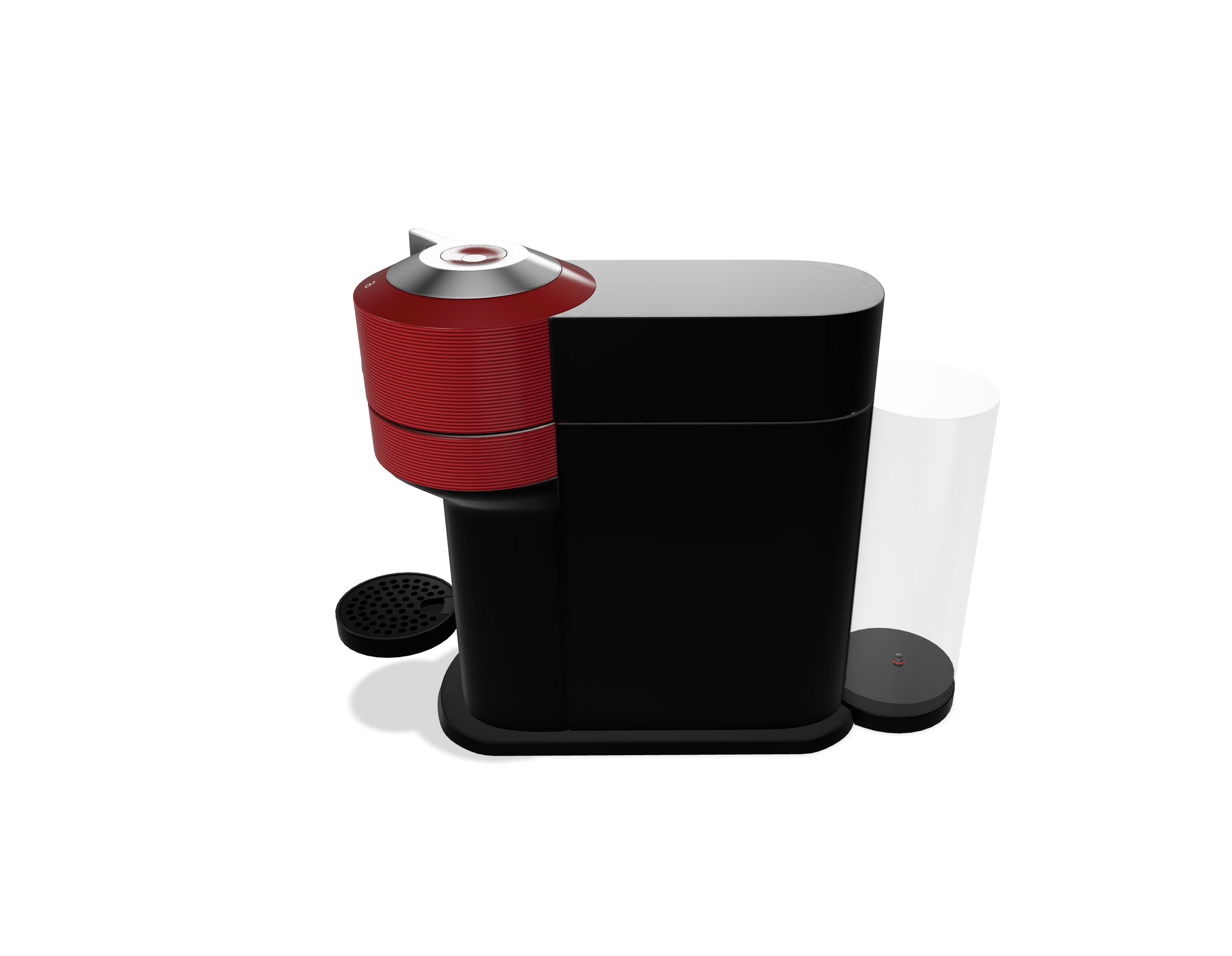 Nespresso - Red COFEE MAKER 3D model_4