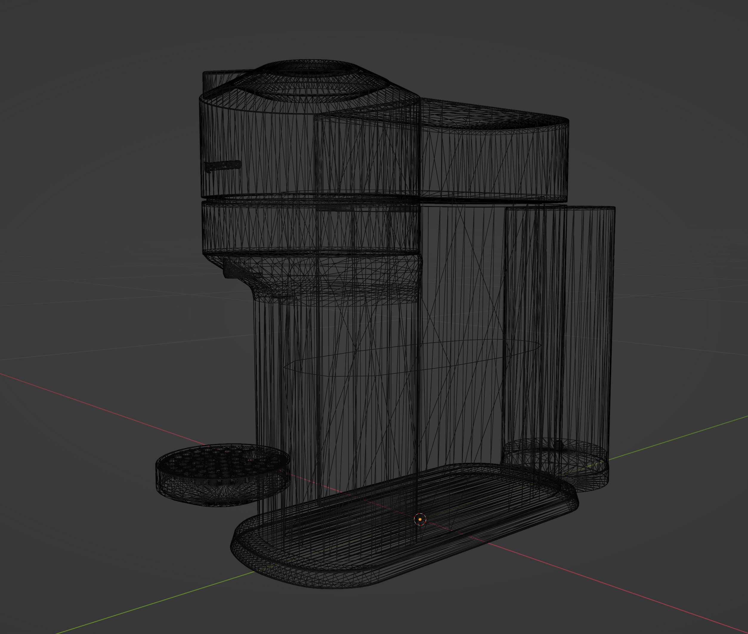 Nespresso - Red COFEE MAKER 3D model_8