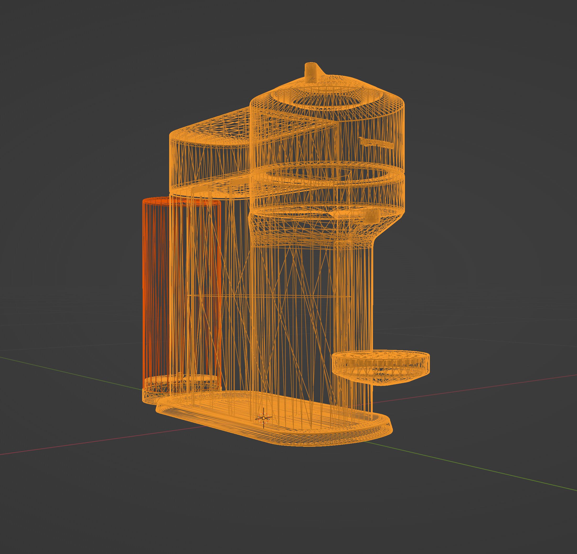 Nespresso - Red COFEE MAKER 3D model_9