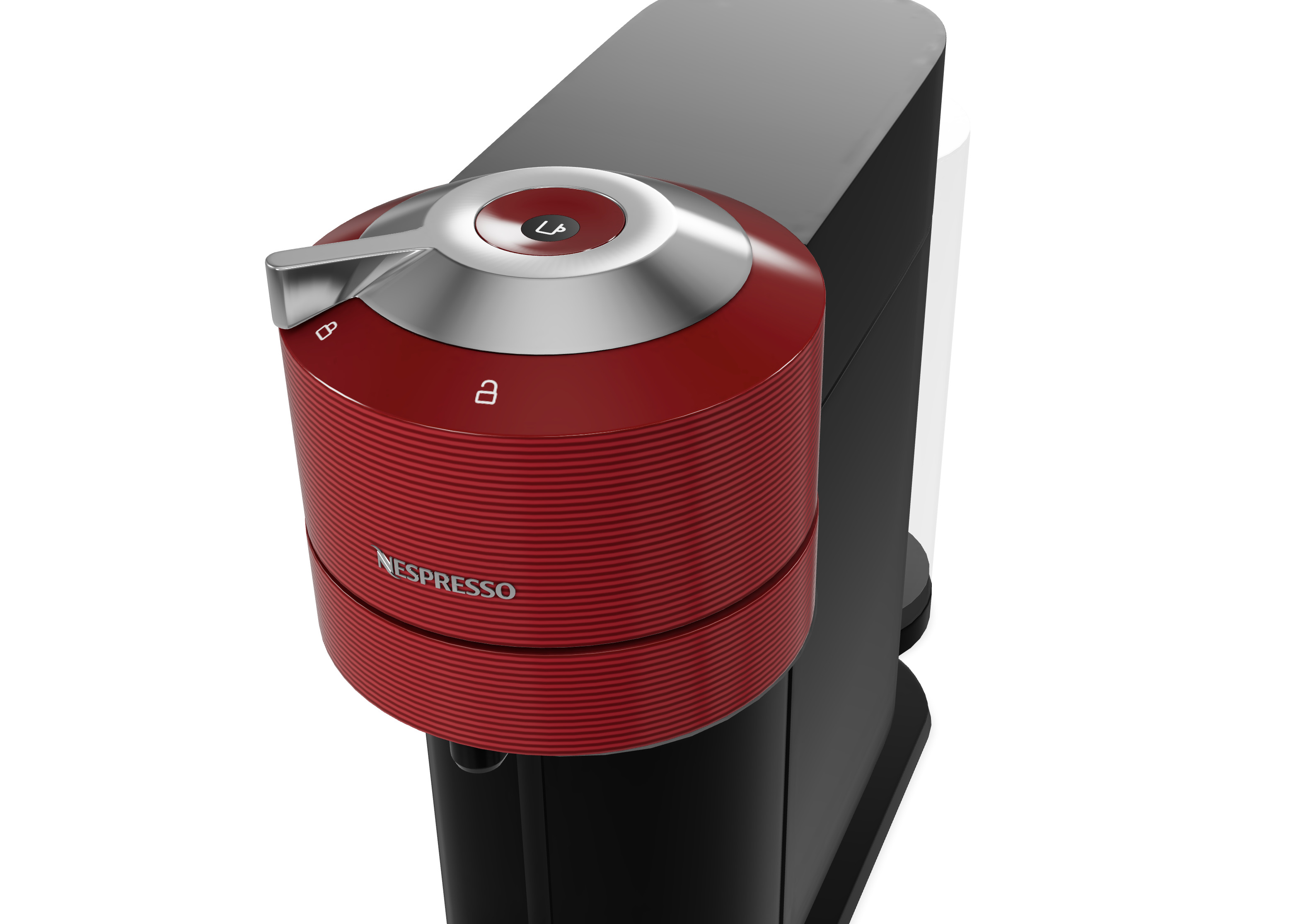 Nespresso - Red COFEE MAKER 3D model_2