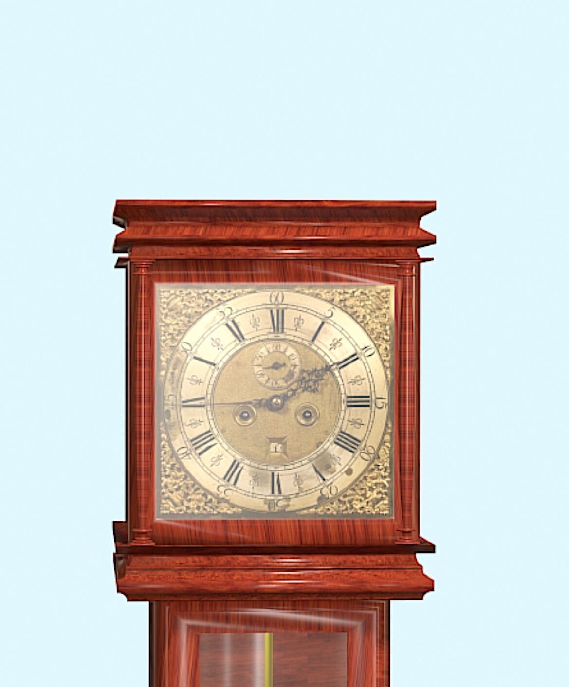 Grandfather Clock - Low Poly 3D Model Low-poly 3D model_7