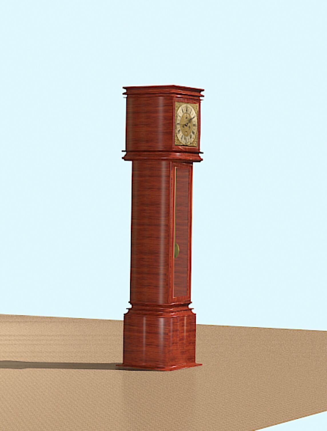 Grandfather Clock - Low Poly 3D Model Low-poly 3D model_6