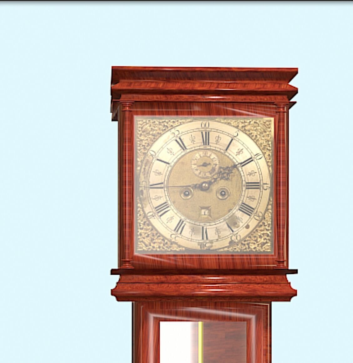 Grandfather Clock - Low Poly 3D Model Low-poly 3D model_8