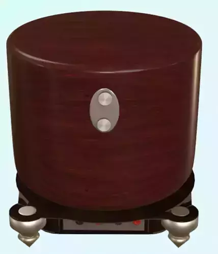 Fyne Audio F1-12S Subwoofer - Mid Poly 3D Model Low-poly 3D model