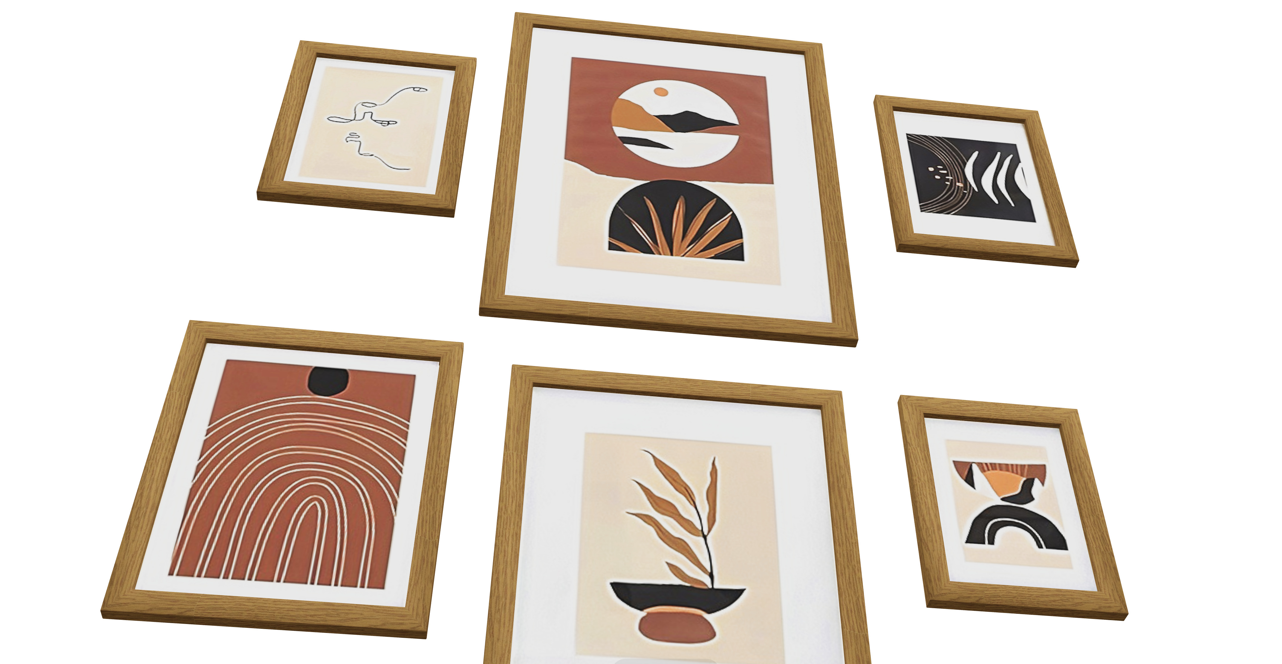 Ornamental Frames Low-poly 3D model_5