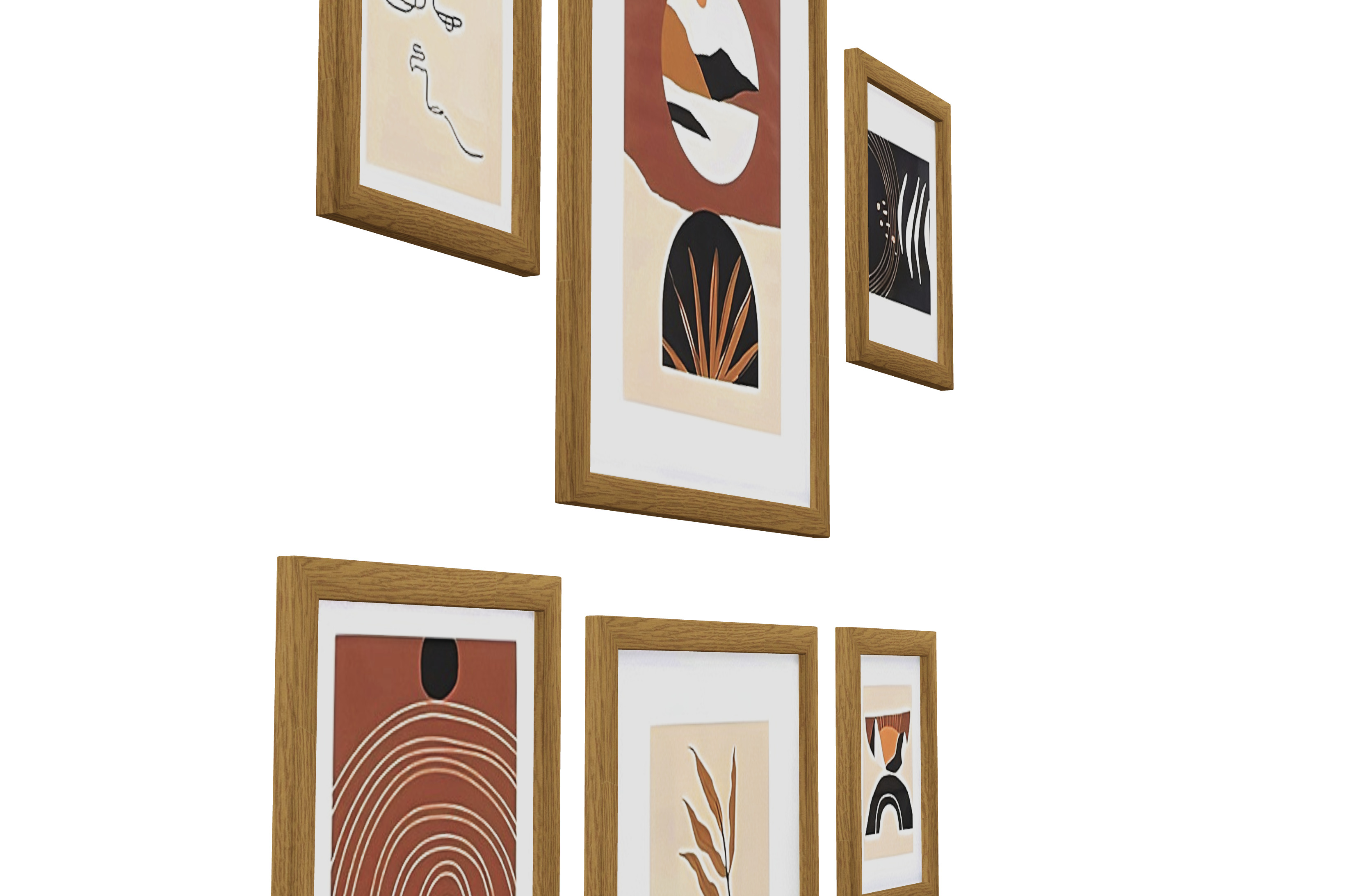 Ornamental Frames Low-poly 3D model_2