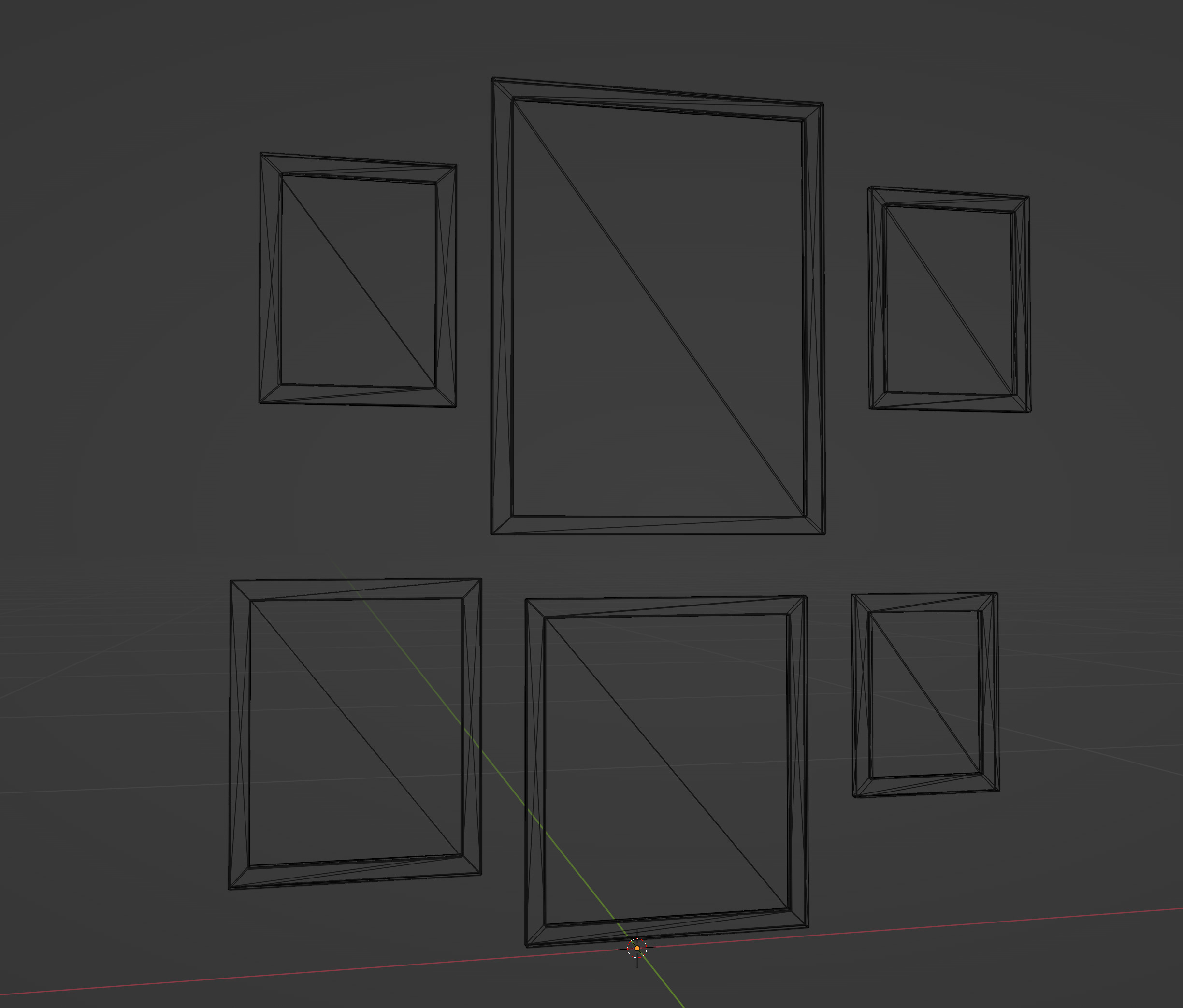 Ornamental Frames Low-poly 3D model_7