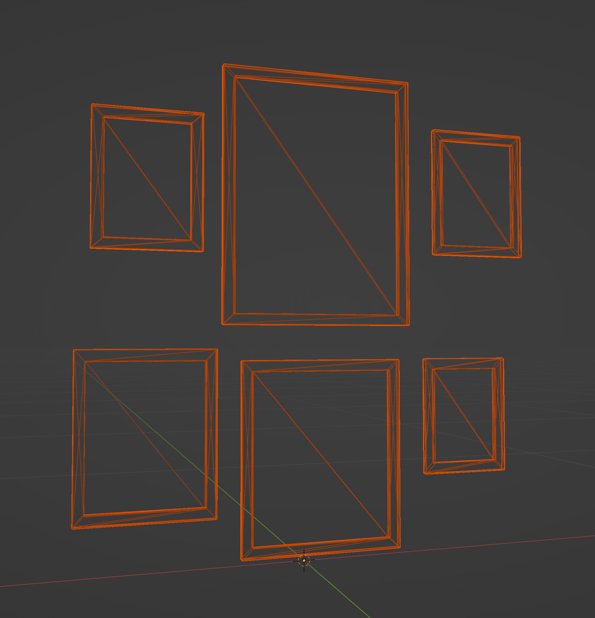 Ornamental Frames Low-poly 3D model_9